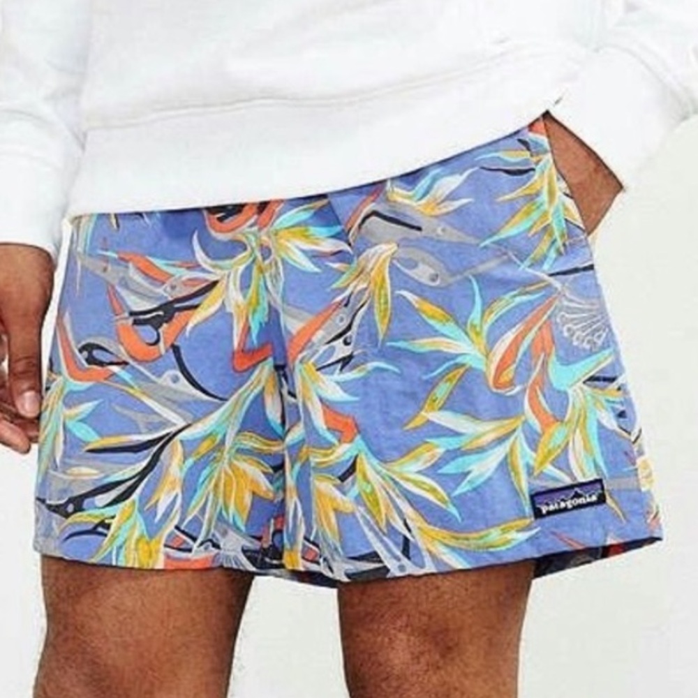 Patagonia swim shorts trunks Birds of Paradise Men's Baggies Shorts 5 in.
